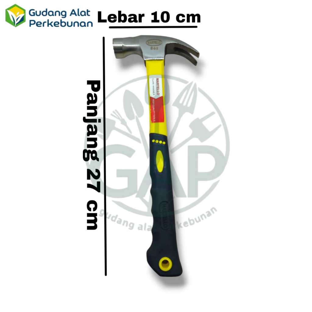PALU KAMBING / PALU MARTIL CAP MARTELLO BAHAN BAJA GAGANG FIBER