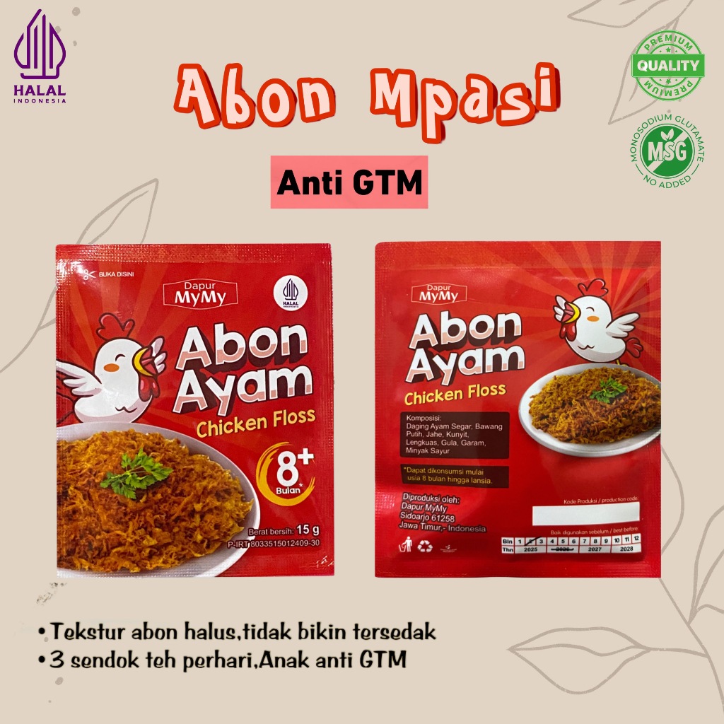 

AYU- Abon MPASI Anti GTM Abon Ayam Penambah Nafsu Makan Anak Tanpa Campuran Kemasan Ekonomis