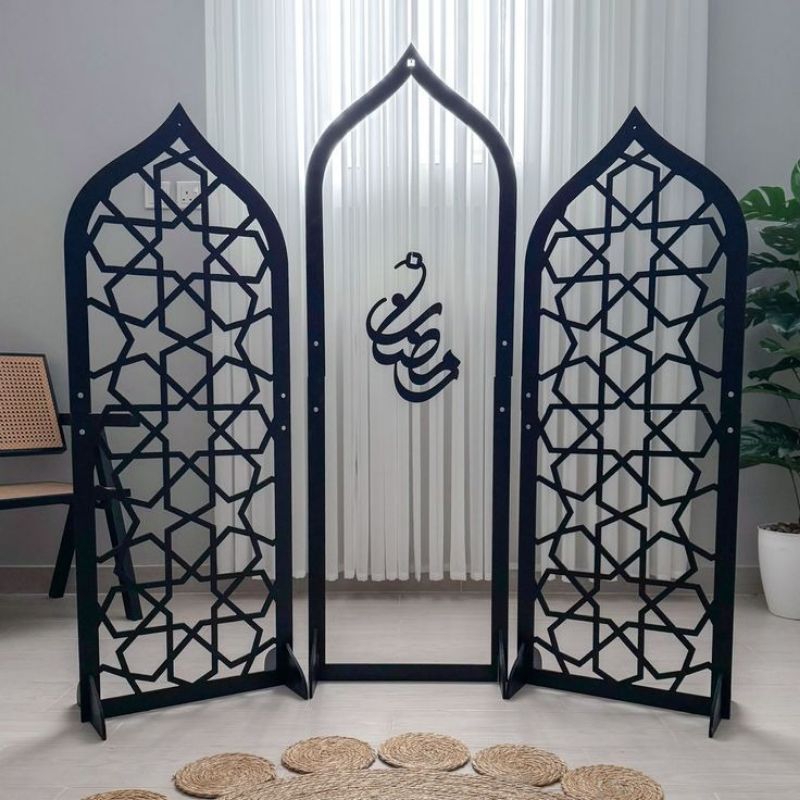 Ornamen Musholla, Ornamen Mihrab, Ornamen Islami, Ornamen Ramadhan, Dekorasi Musholla Rumah, Dekoras