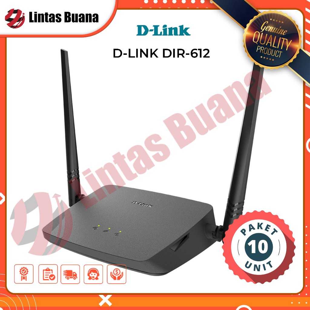 D-LINK DIR 612 Wireless N300 Wifi Router DLINK DIR612 - Paket 10 Unit