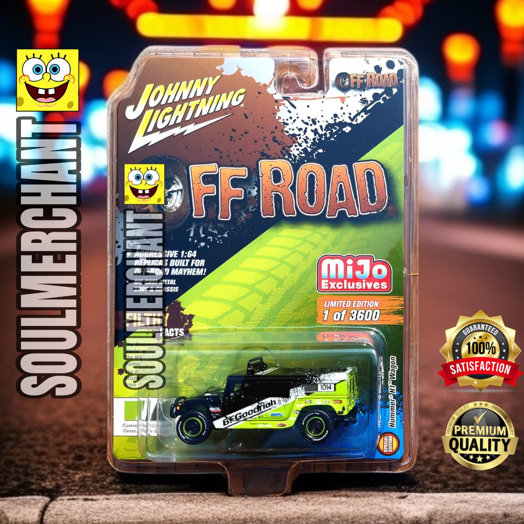 JOHNNY LIGHTNING HUMMER H1 WAGON HIJAU JEEP OFF ROAD