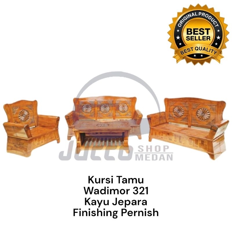 [ JUCCO ] Kursi Tamu Kayu Jepara Fullset Meja Tamu Kayu Ukir Murah - Sofa Tamu Jepara Murah - Sofa K