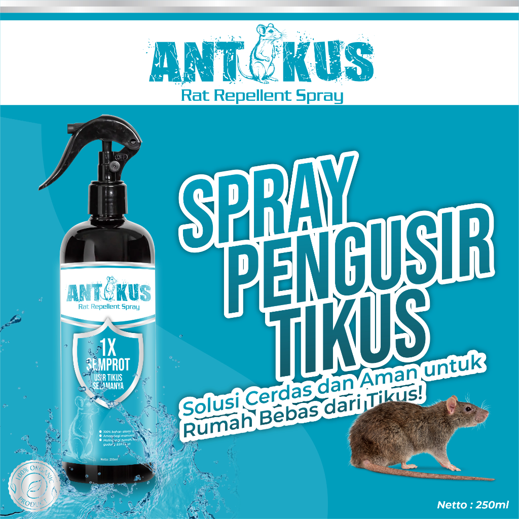 Spray Pengusir Tikus Tidak Beracun ANTIKUS