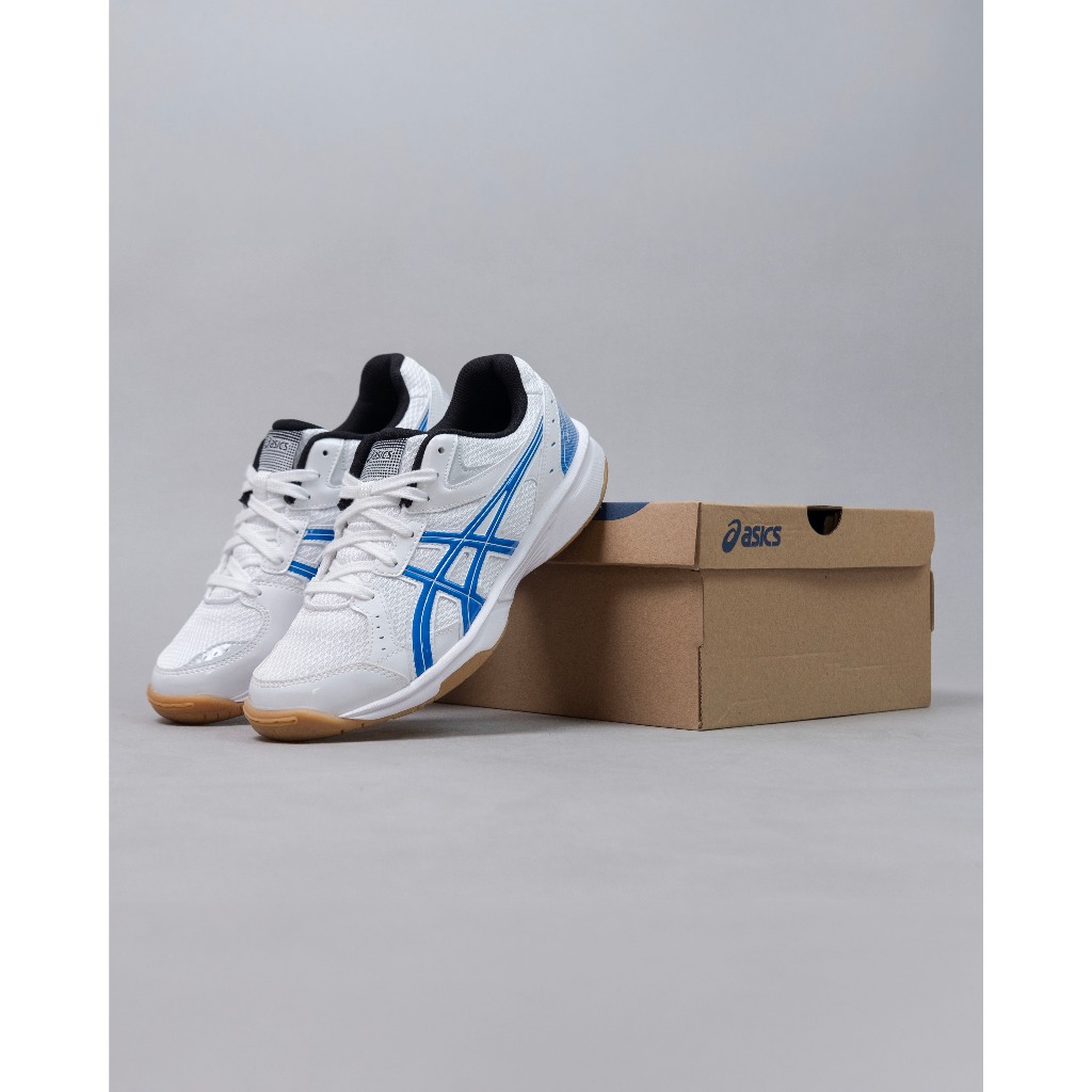 SEPATU BADMINTON ASICS INDOOR COURT RIVRE CS - WHITE BABY BLUE