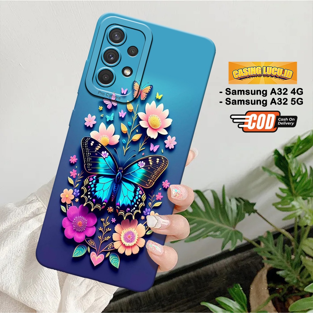 Case Samsung A32 4G / A32 5G - Fashion Case Kupu Kupu - Casing Hp Samsung A32 4G / A32 5G - Softcase