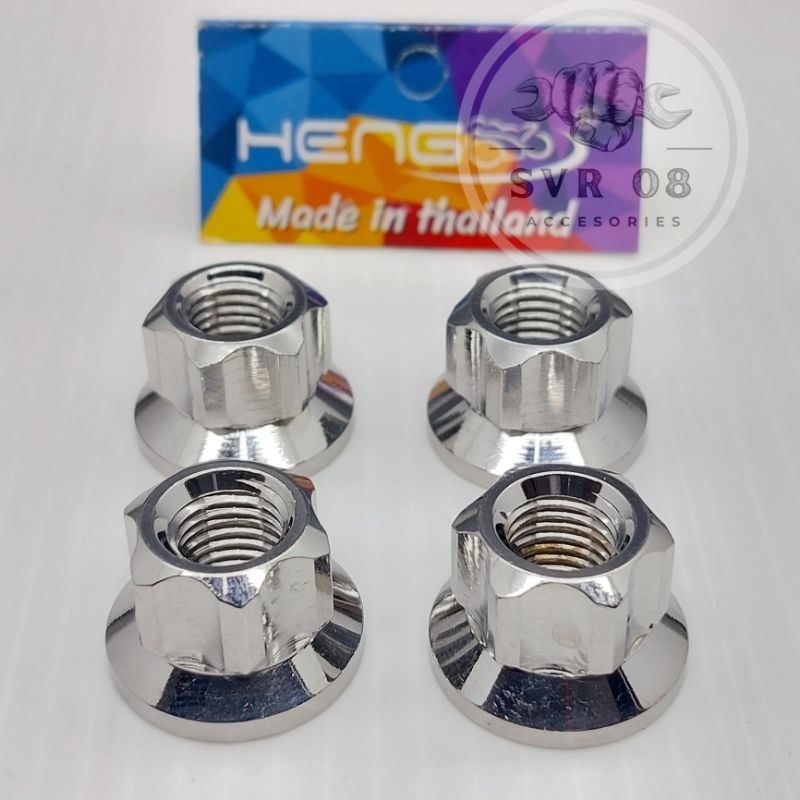 Mur 14 belimbing tinggi mur 14 gear tinggi glossy original heng thailand