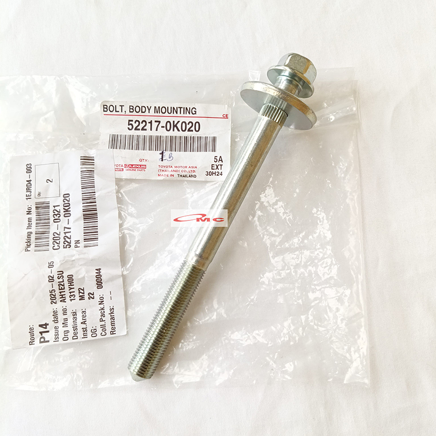 Baut Bolt Karet Body Mounting Tengah Original Toyota Kijang Innova Fortuner 52217-0K020 Baut Karet M