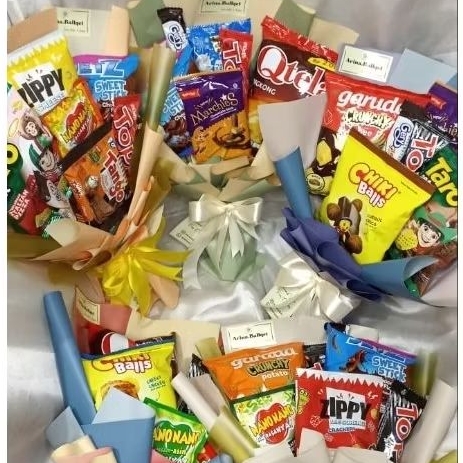 

Arinabuket - Buket Snack Standar - Free Kartu Ucapan