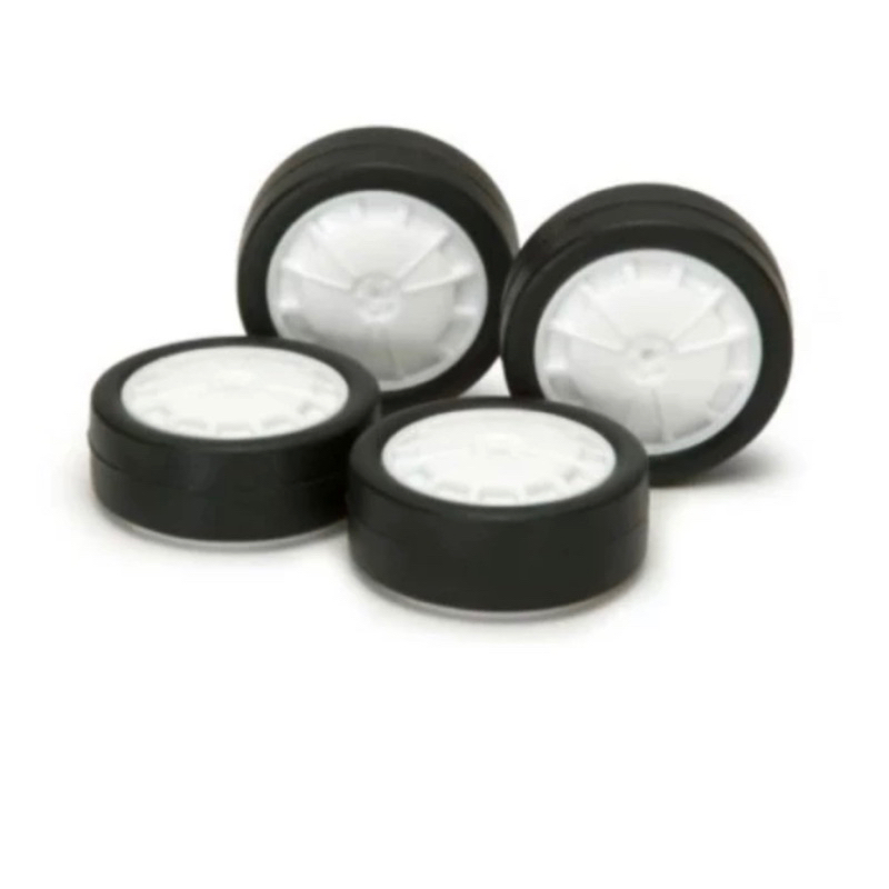 TAMIYA 15442 LOW PROFILE TIRE WHELL SET FOR SUPER X, XX CHASIS