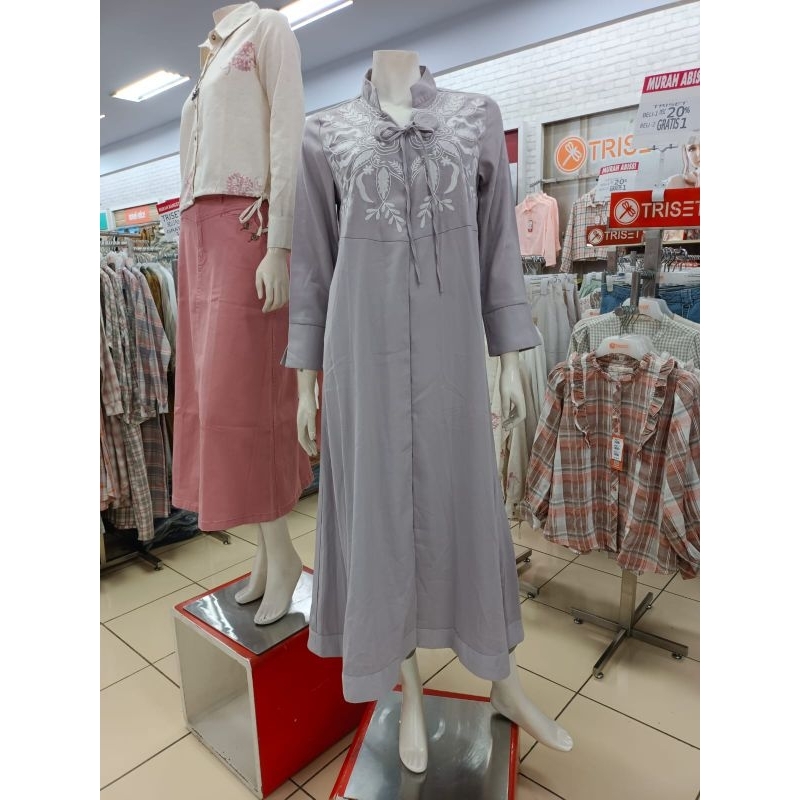 triset dress wanita