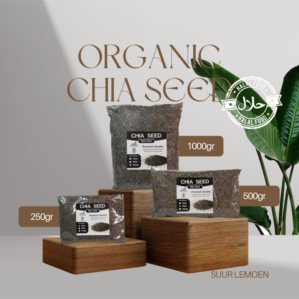 

Suur Lemoen - Biji Chia Organik 70gr 150gr 250gr 500gr 1000gr Organic Chia Seed Premium Organic