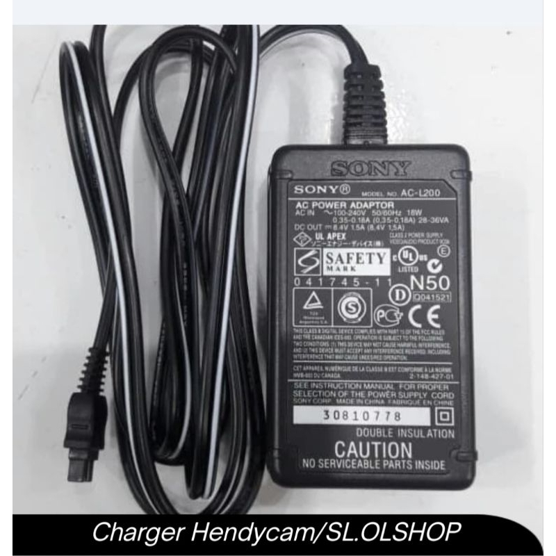 Charger Adaptor Sony AC L200/AC L200 For Hendycam Sony Camcorder Adapter