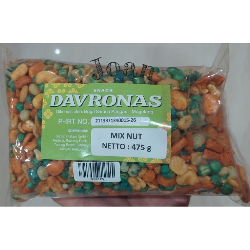 

MIX NUT 475gr Davronas / Camilan & Oleh Oleh Khas Magelang Jogja Solo
