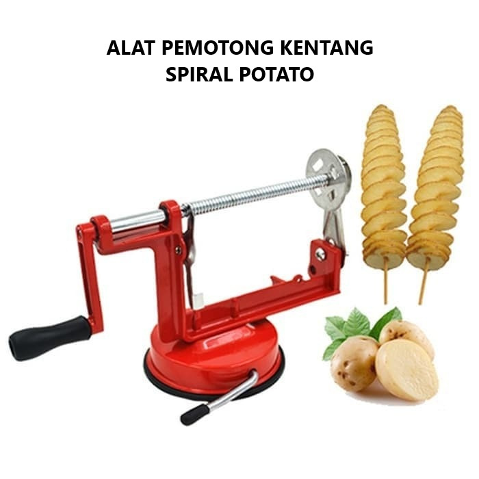 OS Alat Pemotong Kentang Spiral Potato Slicer Chips Pembuat Keripik Kentang Serutan Parutan