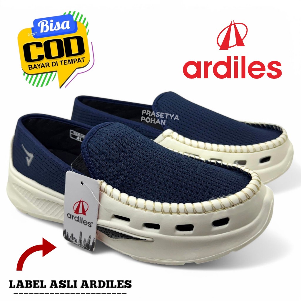 TERBARU SEPATU ARDILES SLIP ON PRIA HITAM ORIGINAL ARDILES - SEPATU ARDILES PRIA
