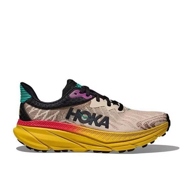 Hoka Challenger ATR 7 Women's Trail Running Shoes - Oatmeal / Zest