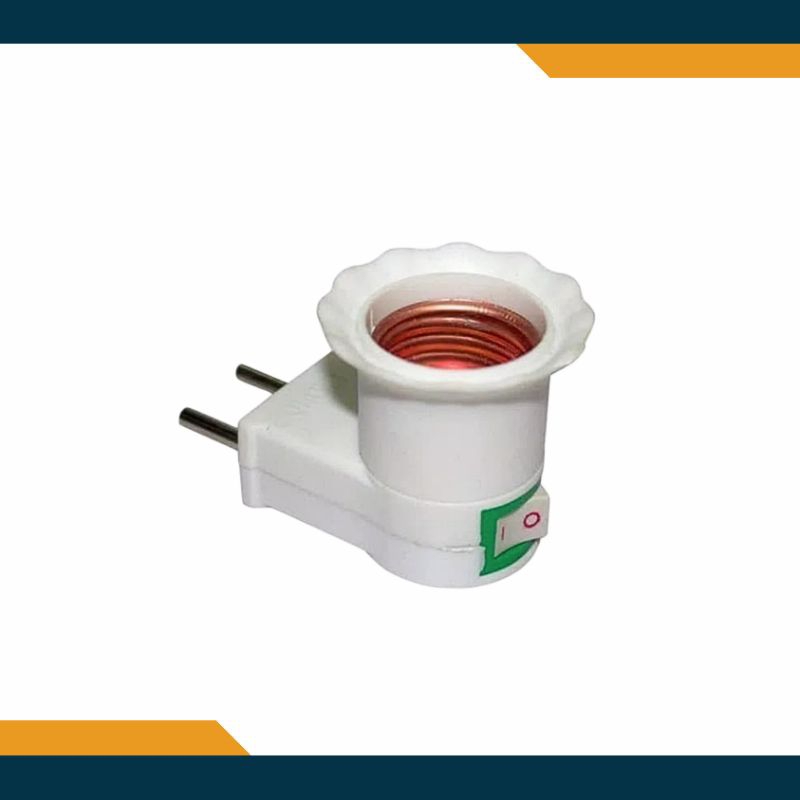 Dutron Fiting Colok Saklar On Off Colokan Lampu Tidur Fitting Pitingan Switch E27 Lamp Holder