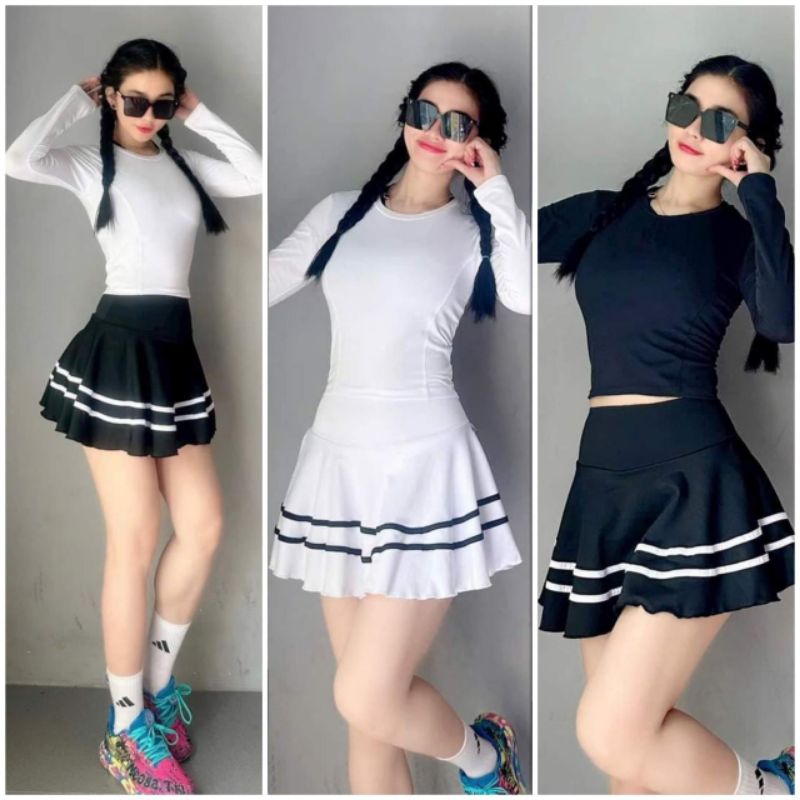 Setelan Kaos Rok Olahraga Wanita