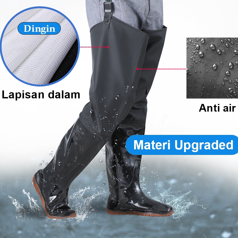 Bisa Cod  Sepatu Boots Karet Anti Keong Sawah Petani Panjang Sampai Paha Lapis Ganda Lembut