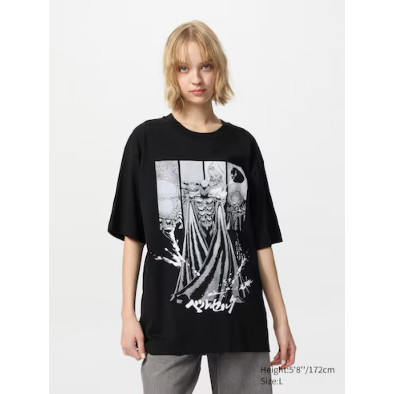 T-SHIRT UNIQLO UT X MANGA CURATION (BERSERK, PARASYTE, UZUMAKI).
