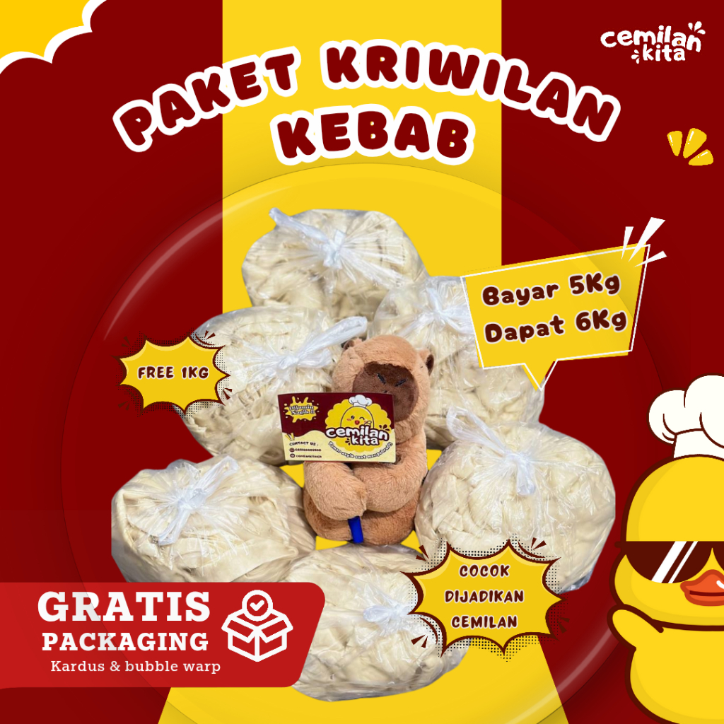 

Paket Keriwilan Kulit Kebab - Irisan Kulit kebab gurih