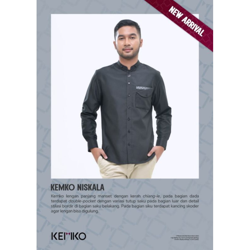 Kemko Niskala-Kemeja Koko Lengan Panjang Manset kancing Dewasa New Arrival Lebaran 2025 Rabbani Men