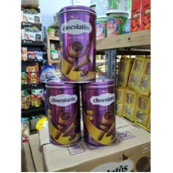 

Promo 310 Gram Chocolatos Wafer Roll Premium Tins kaleng