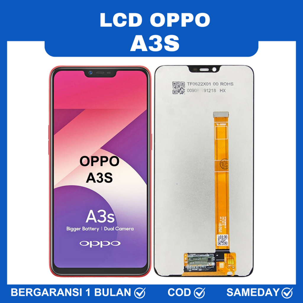 LCD TOUCHSCREEN OPPO A3S / LCD OPPO A3S ( 2018 ) ORIGINAL BERGARANSI COMPATIBLE FOR LCD OPPO A5