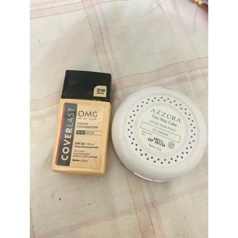 liquid foundation omg shade 31 beige & twc azzura shade 02 natural