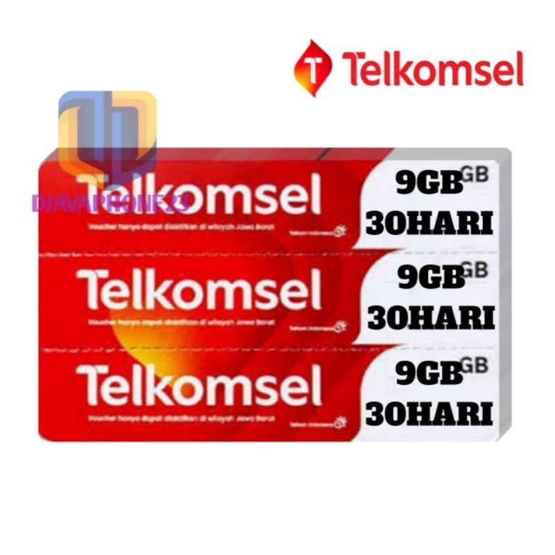 VOUCHER DATA TELKOMSEL 9GB 30HARI