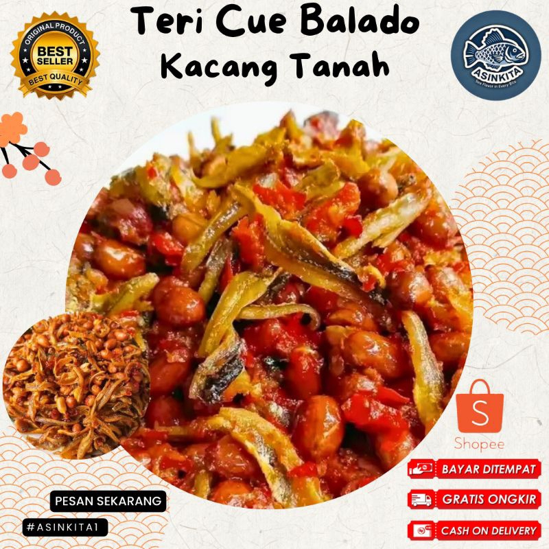 

Ikan Teri Cue Balado Kacang Tanah 100 gram 250 gram 500 gram dan 1000 gram