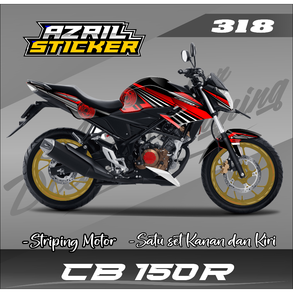 Decal Sticker Full Body Cb150R Facelift 2015-2018 V2 Ful blok - Dekal Cb150R New Az 318