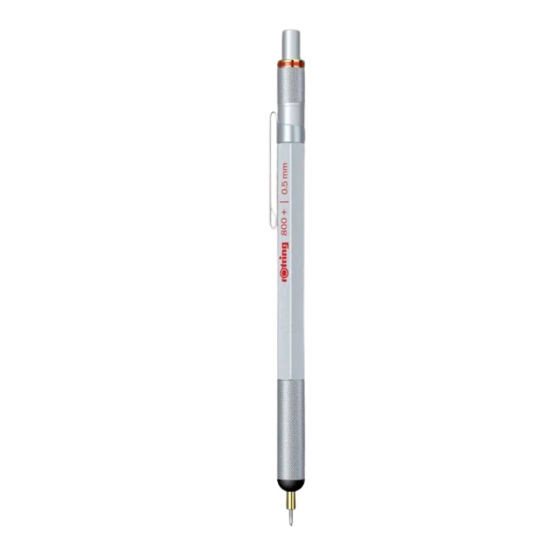 

Gramedia World BSD - Parker ROtring 800 Pensil Mekanis Dapat Ditarik 0.5Mm Barel Perak