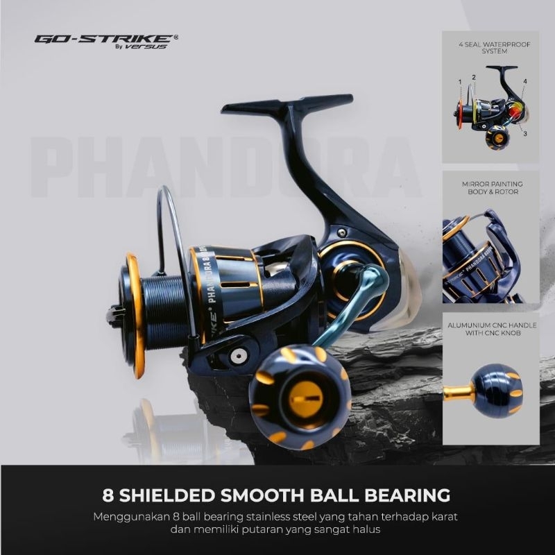 Reel pancing spinning Go-Strike Versus Phandora 8000pg power handle