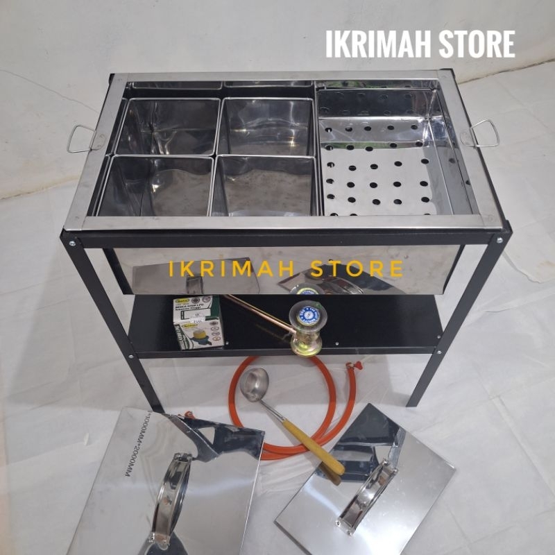 dandang odeng sekat 4 lengkap dengan dandang kukusan dimsum