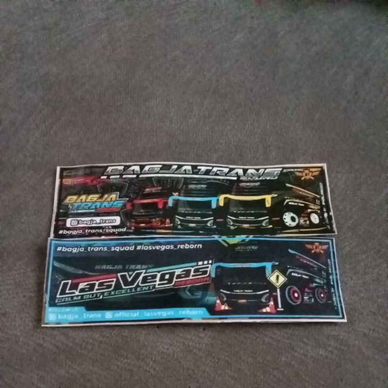

stiker bus Bagja trans asli dari PO vinly graftac 5 RB isi 2