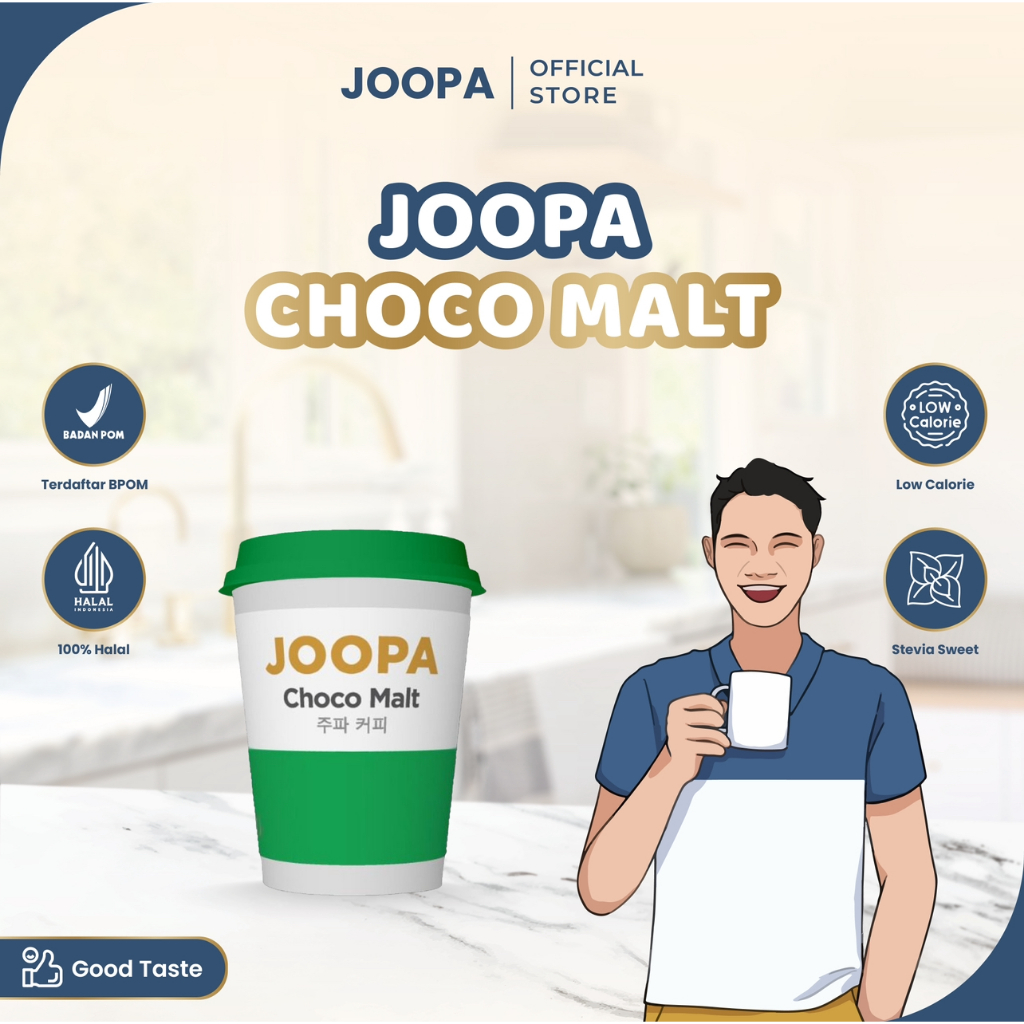 

Joopa | Low Calorie with Stevia instant drink rasa Choco Malt