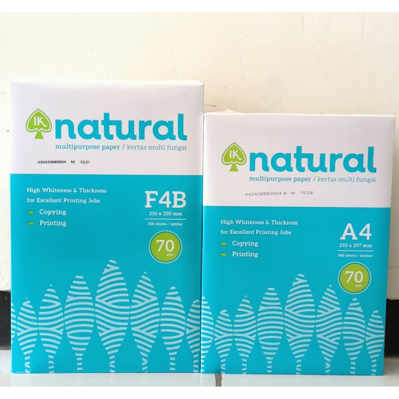 

(1 rim) Kertas HVS Natural A4 F4 70gsm