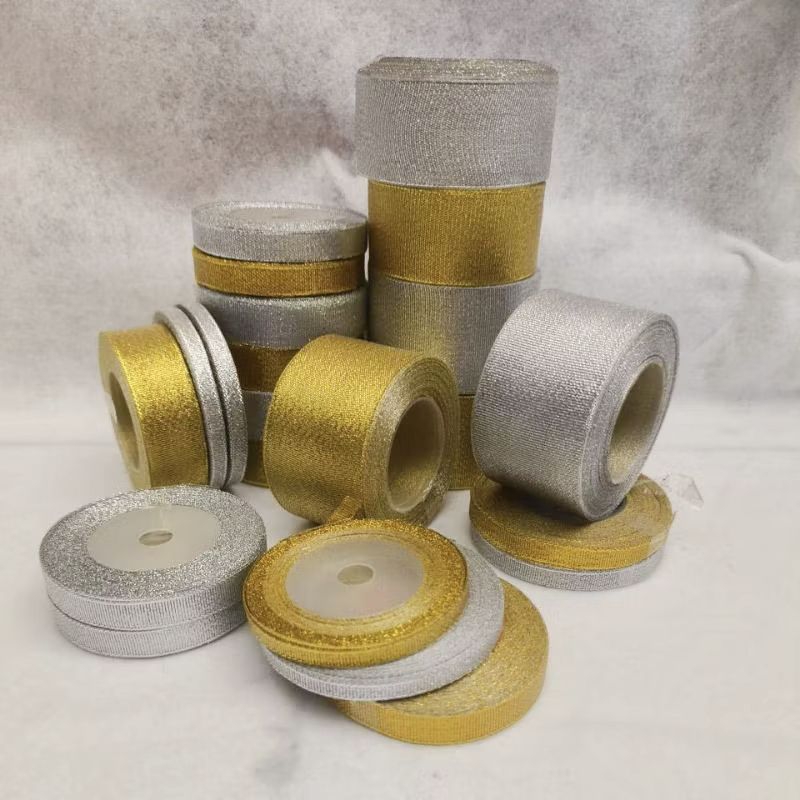 

Pita Metalik Glitter Emas Silver