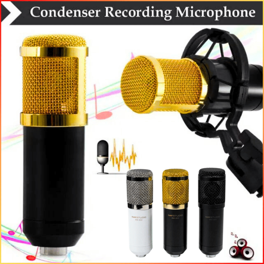 NO LIMIT Mic Mikrofon Condenser Original Untuk Vocal Streaming Studio XLR Shockproof Mount BM-800