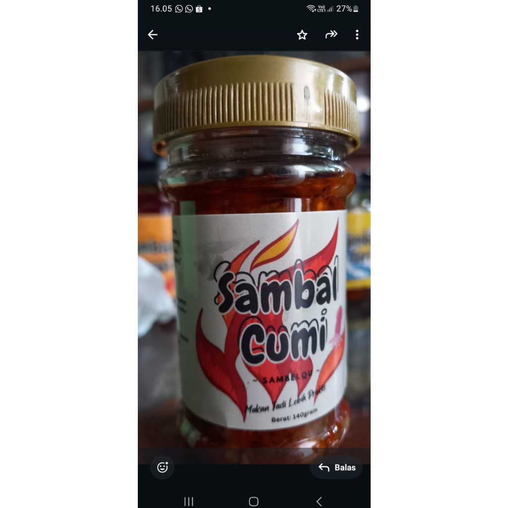 

Sambal/Sambel Cumi Cherry Kitchen 140 gr