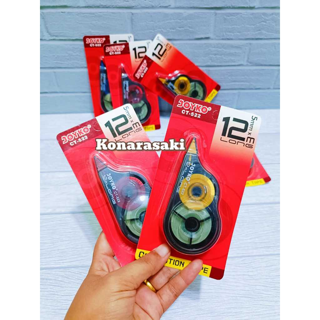 

(BISA COD) PROMO 1 Pcs Joyko Correction Tape / Pita Koreksi / Tip Ex / Tip X CT-522