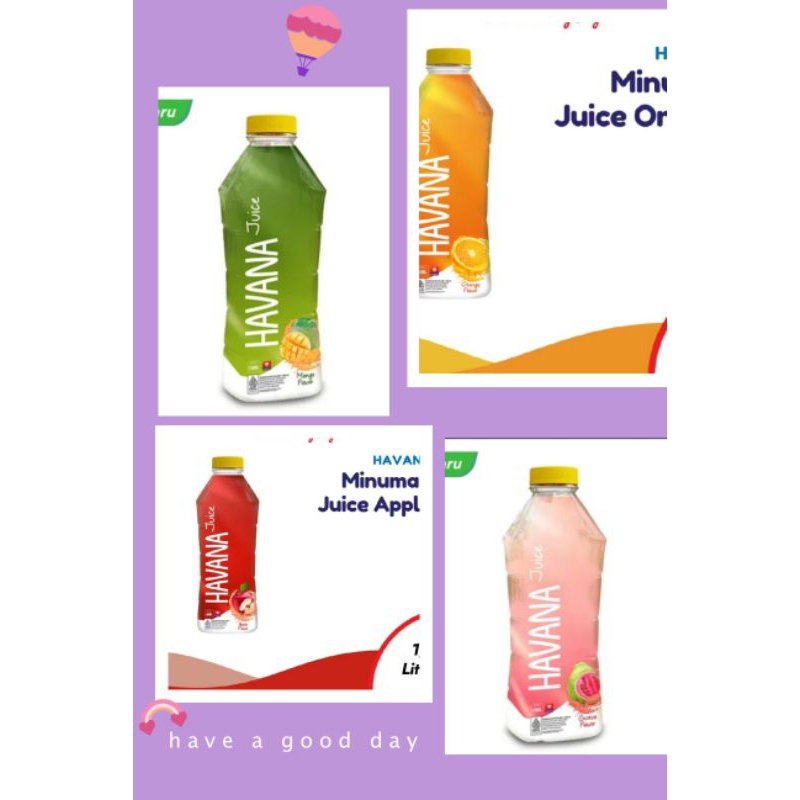 

Havana Juice 4 Varian Rasa 1500ml 1Krat isi 6