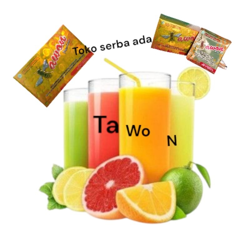 

minuman buah dan jus original isi 20 saset merk TAW-ONN