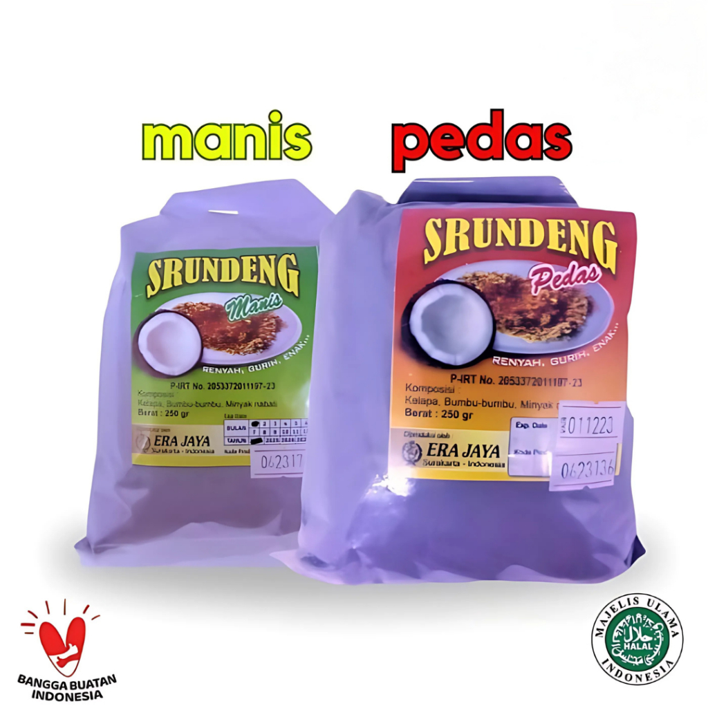 

Serundeng Kelapa solo manis pedas Era Jaya 250 gram