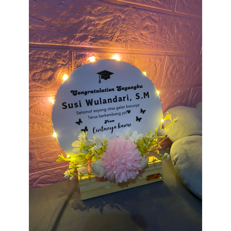 Papan Akrilik Mini from gift wisuda, birthday, plakat, engagement