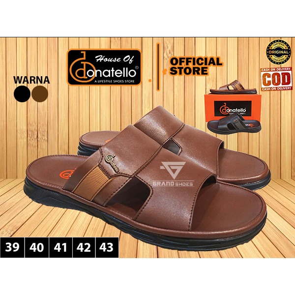 DONATELLO Sandal Selop slop resmi casual Pria laki laki Dewasa Original