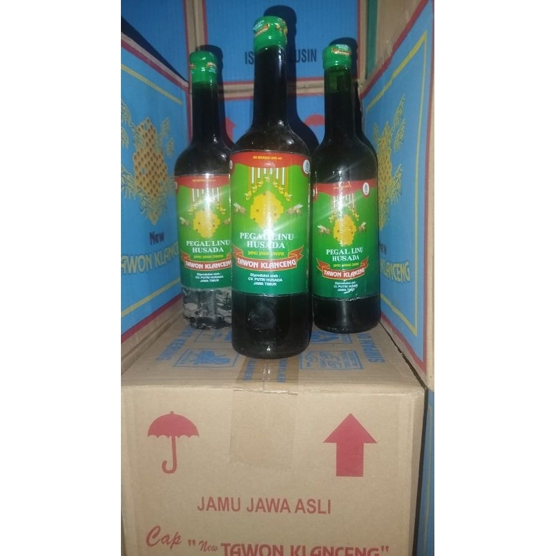 

jamu racik herbal TAWON KLANCNG PEGALINU HUSADA botol kaca