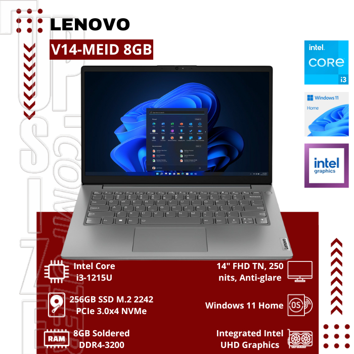 Lenovo V14-MEID 8GB Intel® Core™ i3-1215U