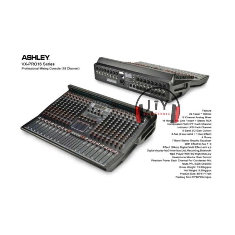 Audio Mixer Ashley 16 Channel VX-Pro16 Series VX Pro16 VXPro16